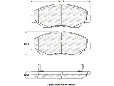 StopTech Street Touring 03-10 Honda Accord / 02-06 CR-V Front - 308.09140