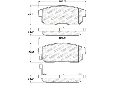 StopTech Street Touring 04-07 RX-8 Rear Pads - 308.10080