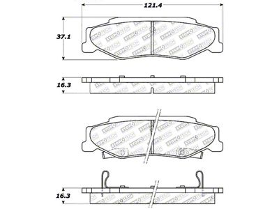StopTech Street Touring 04-08 Cadillac XLR/XLR-V Rear Brake Pads - 308.07320