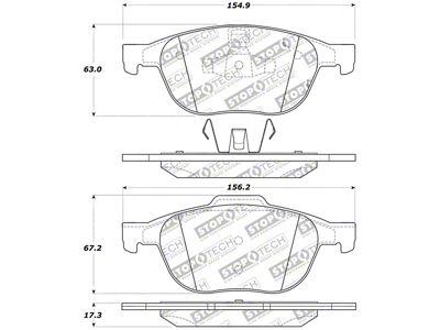 StopTech Street Touring 04-09 Mazda 3 Front Brake Pads - 308.10440
