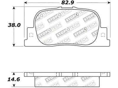 StopTech Street Touring 05-08 Scion tC Rear Brake Pads - 308.08350