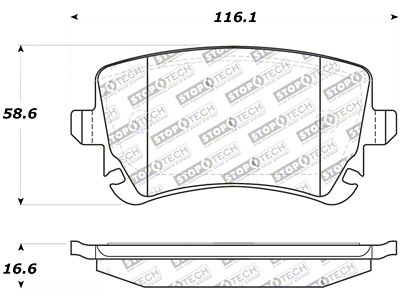 StopTech Street Touring 07-09 Audi RS4 Rear Pads - 308.10180
