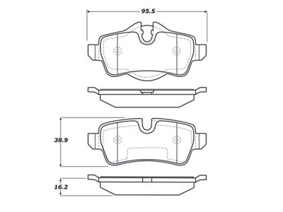 StopTech Street Touring 07-09 Mini Cooper/Cooper S Rear Brake Pads - 308.13090