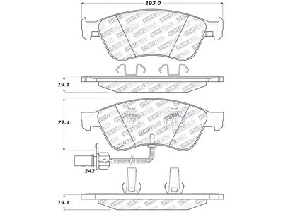 StopTech Street Touring 07-10 Audi S6/S8 Front Brake Pads - 308.10240