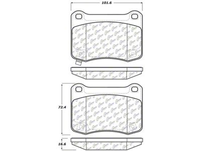 StopTech Street Touring 08-09 Lexus IS F Rear Brake Pads - 308.13660