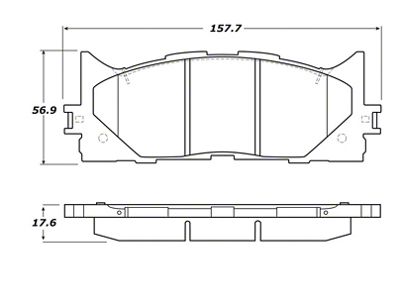 StopTech Street Touring 16-17 Toyota Camry Front Brake Pads - 308.12930