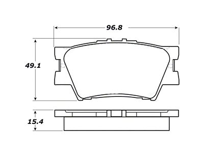 StopTech Street Touring 16-17 Toyota Camry Rear Brake Pads - 308.12120