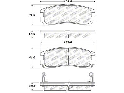 StopTech Street Touring 4/89-99 Mitsubishi Eclipse GST Rear Brake Pads - 308.03830