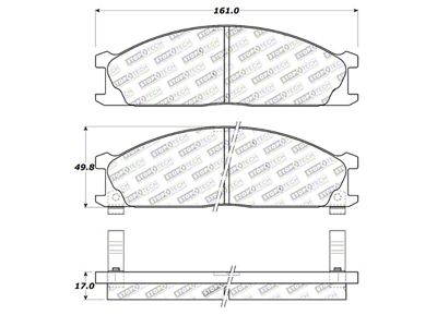 StopTech Street Touring 85-91 Nissan D21/720/Pathfinder Front Brake Pads - 308.03330