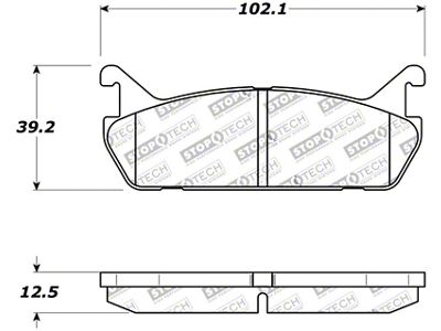 StopTech Street Touring 90-93 Mazda Miata Rear Brake Pads D525 - 308.04580