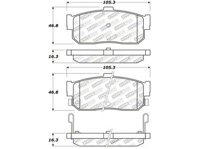 StopTech Street Touring 91-11/00 Infiniti G20/95-10/00 I30/I35 Rear Brake Pads - 308.05400