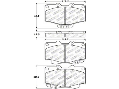 StopTech Street Touring 95-09 Toyota 4Runner/Tacoma/Hilux Front Brake Pads - 308.04360