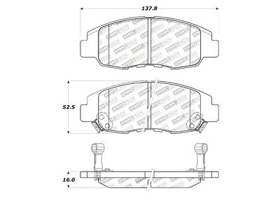 StopTech Street Touring 98-02 Honda Accord Coupe/Sedan Front Brake Pads - 308.07640
