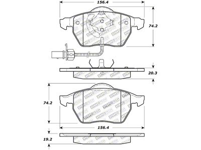 StopTech Street Touring Brake Pads - 308.08400