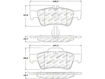 StopTech Street Touring Mercedes Benz Rear Brake Pads - 308.09860