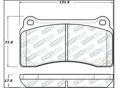 StopTech Street Select 09-18 Nissan GT-R Rear Brake Pads - 305.13830