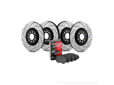 StopTech Street Axle Pack; Drilled & Slotted; 4 Wheel