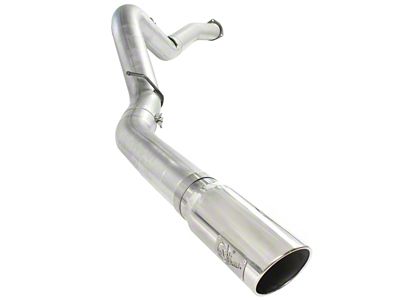 AFE ATLAS 5in DPF-Back Alum Steel Exhaust System Polished Tip - 49-04040-P