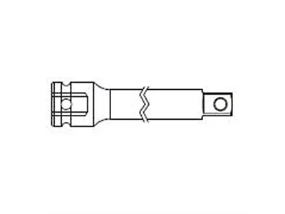 Sunex 1/2-Inch Drive x 3/8-Inch Male Impact Extension; 36-Inch