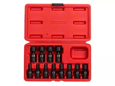 Sunex 1/4-Inch Drive Metric Universal Impact Socket Set; 12-Piece
