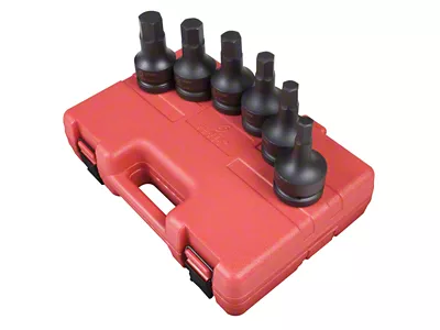 Sunex 1-Inch Drive MetricHex Impact Bit Socket Set; 6-Piece