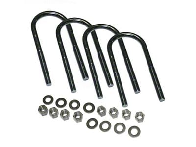 SuperLift U-Bolt 4 Pack 5/8x3-5/8x17 Round w/ Hardware - 11674