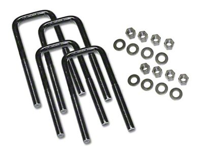 SuperLift U-Bolt 4 Pack 9/16x2-1/2x10 Square w/ Hardware - 10464