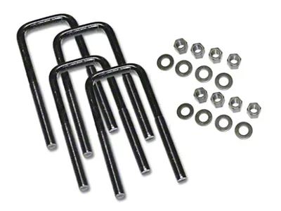 SuperLift U-Bolt 4 Pack 9/16x3x11 Square w/ Hardware