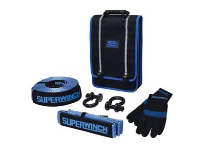 Superwinch Getaway Recovery Kit Incl. Bow Shackles/Tree Trunk Protec/Recovery Strap/Gloves/Bag - 2578