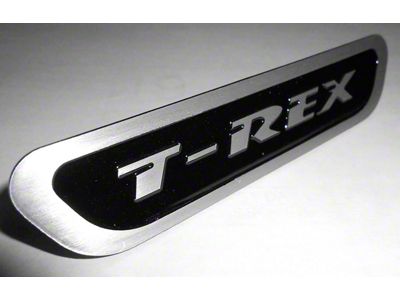 T-REX Grilles Series Logo Badge; Aluminum; Black; 1 Pc; Bolt-On; - L1016
