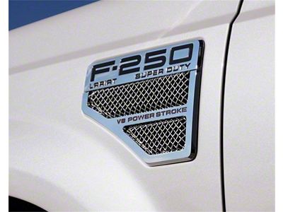 T-REX Grilles Series Side Vent; Small Mesh; Aluminum; Polished; 2 Pc; Bolt-On; - 115640