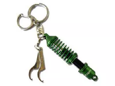 Tein Damper Keychain with Wrench; Green/Black