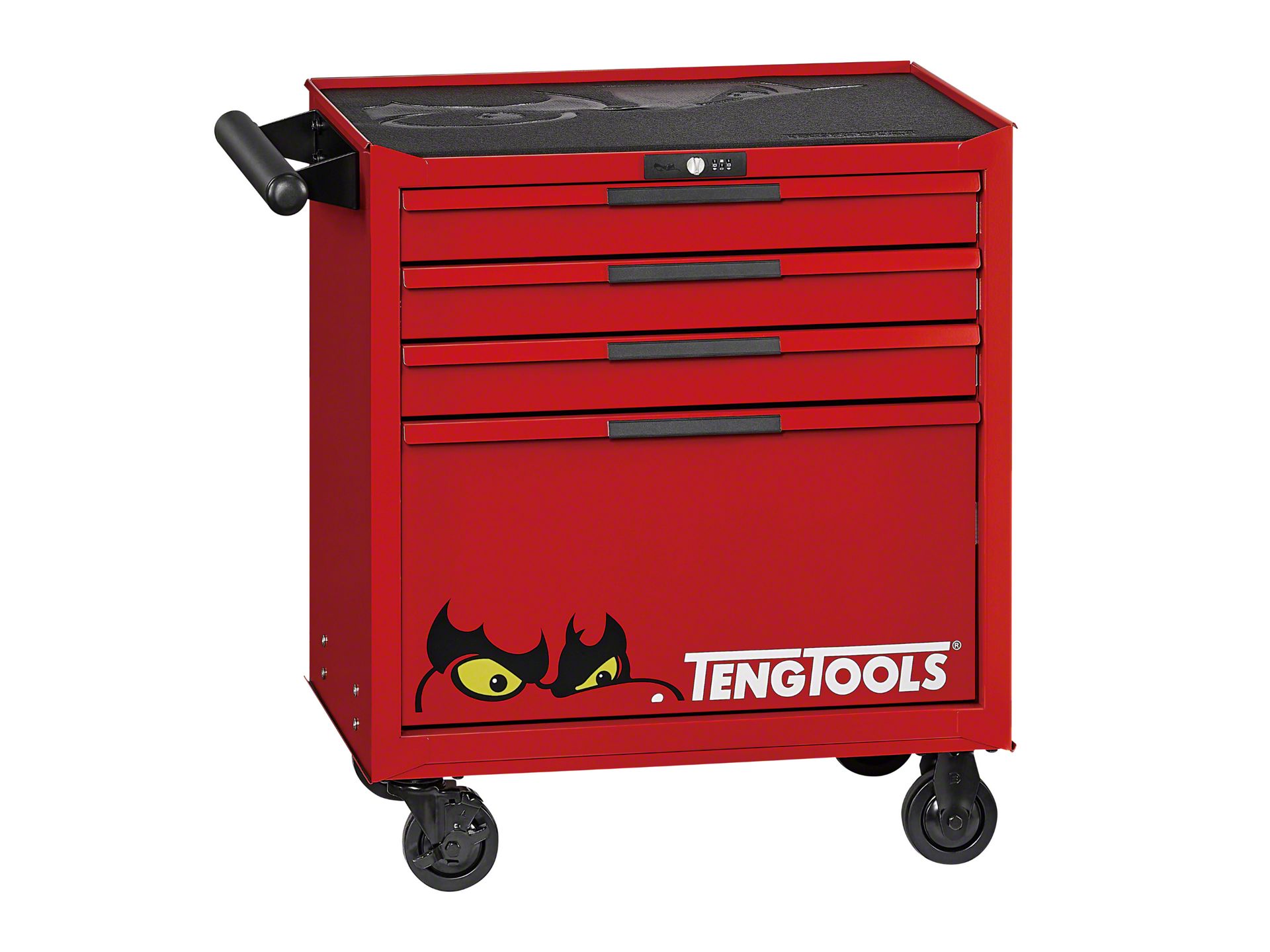Teng Tools Throtl 26-Inch PRO35 Heavy Duty 4-Drawer Low Roller Cabinet ...