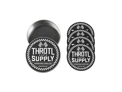 Throtl Checkered Badge Coaster Set