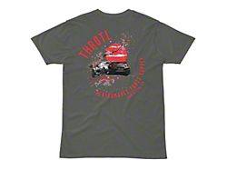 Throtl R35 Cherry Blossom Short Sleeve T-Shirt; Charcoal