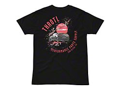 Throtl R35 Cherry Blossom Short Sleeve T-Shirt; Black
