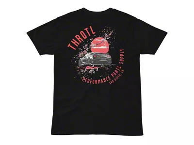 Throtl R35 Cherry Blossom Short Sleeve T-Shirt; Black