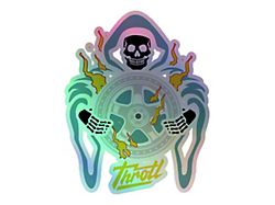 Throtl Death on Wheels Holo Slap Sticker