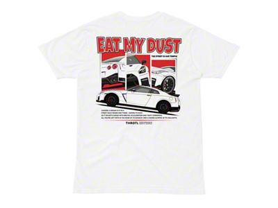 Throtl Eat My Dust GT-R Short Sleeve T-Shirt; White