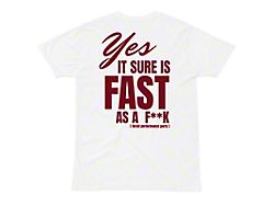 Throtl Fast as F'&K Short Sleeve T-Shirt; White