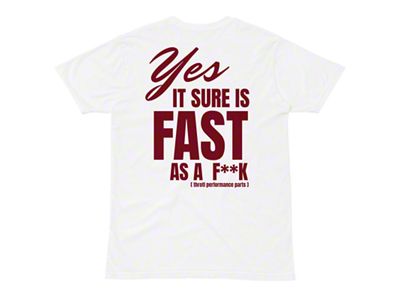 Throtl Fast as F'&K Short Sleeve T-Shirt; White