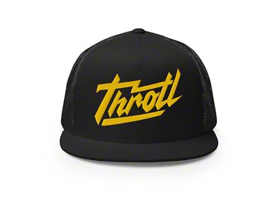 Throtl Razor Script Trucker Cap; Gold