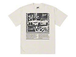 Throtl Graffiti BMW Oversized T-Shirt; Black on Bone