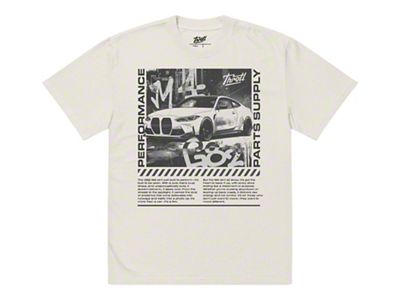 Throtl Graffiti BMW Oversized T-Shirt; Black on Bone