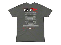 Throtl GTR Generations Short Sleeve T-Shirt; Charcoal