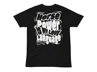 Throtl Horsepower is Love Short Sleeve T-Shirt; Black