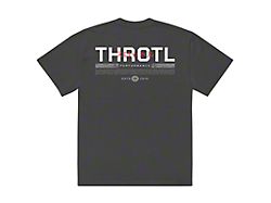Throtl Japan Performance Oversized Short Sleeve T-Shirt; Faded Black
