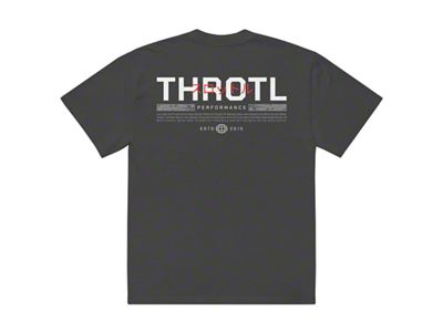 Throtl Japan Performance Oversized Short Sleeve T-Shirt; Faded Black