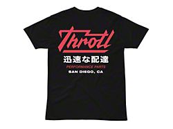 Throtl JDM Parts Supply Short Sleeve T-Shirt; Black