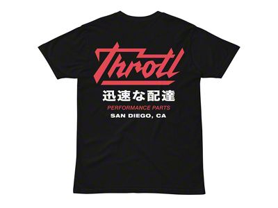 Throtl JDM Parts Supply Short Sleeve T-Shirt; Black